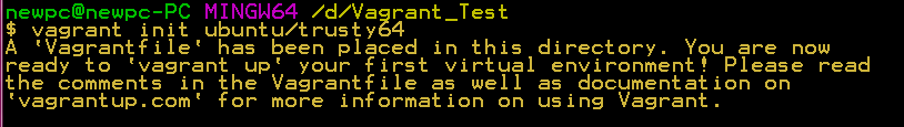 vagrant init